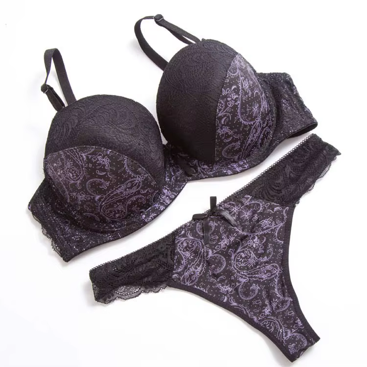 Ensemble de soutiens-gorge push-up sexy en dentelle pour grandes tailles (70, 75, 80, 85, 90, 95C, D