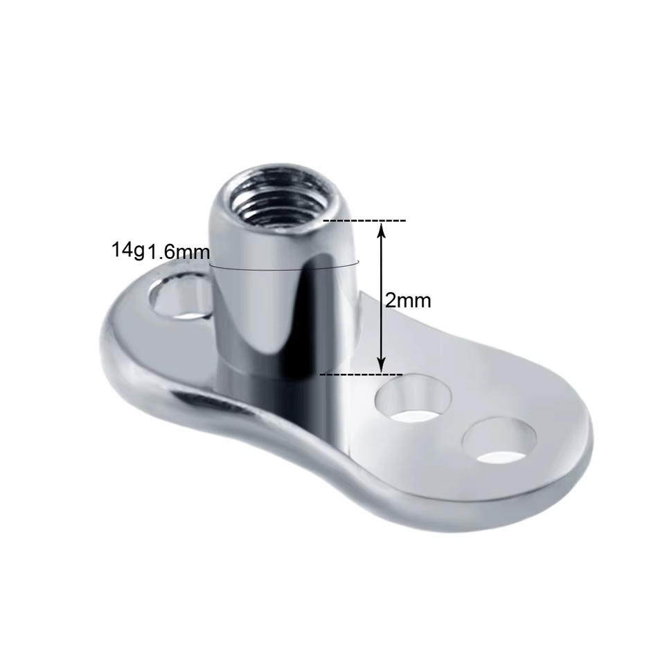 1PC G23 titane Piercing Micro ancres cutanées Piercing Mamilo Micro piercing cutané Surface haltère