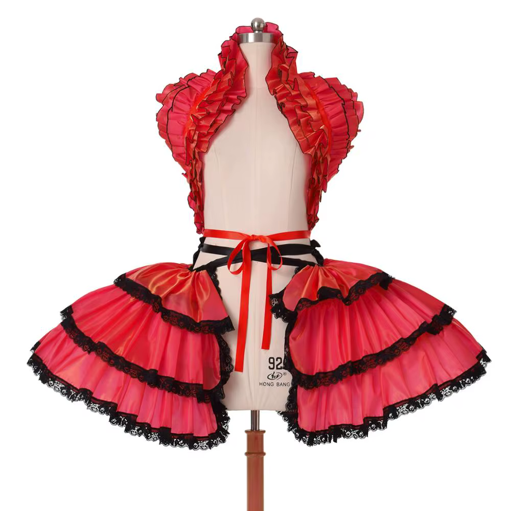 Robe Corset courte à volants pour femmes, Costumes de fête en Club de carnaval