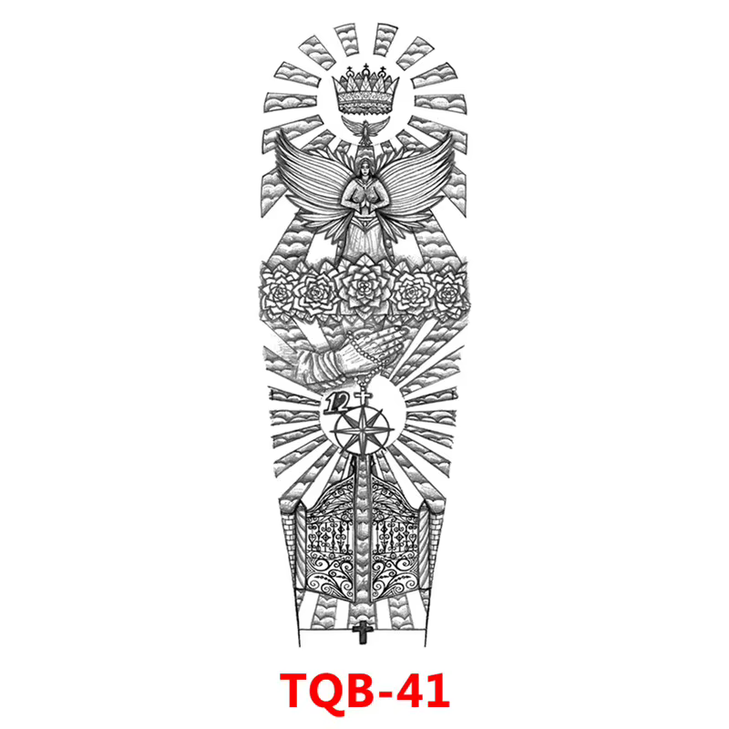 Tatouages Temporaires Imperméables pour Femme, Peinture Corporelle, Bras, Jambes, Autocollant, Loup