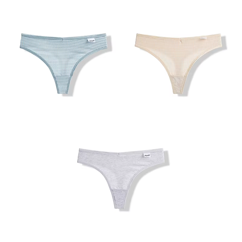 Bannirou-Culotte en coton taille basse pour femme, lingerie féminine, tongs tanga, sous-vêtements de