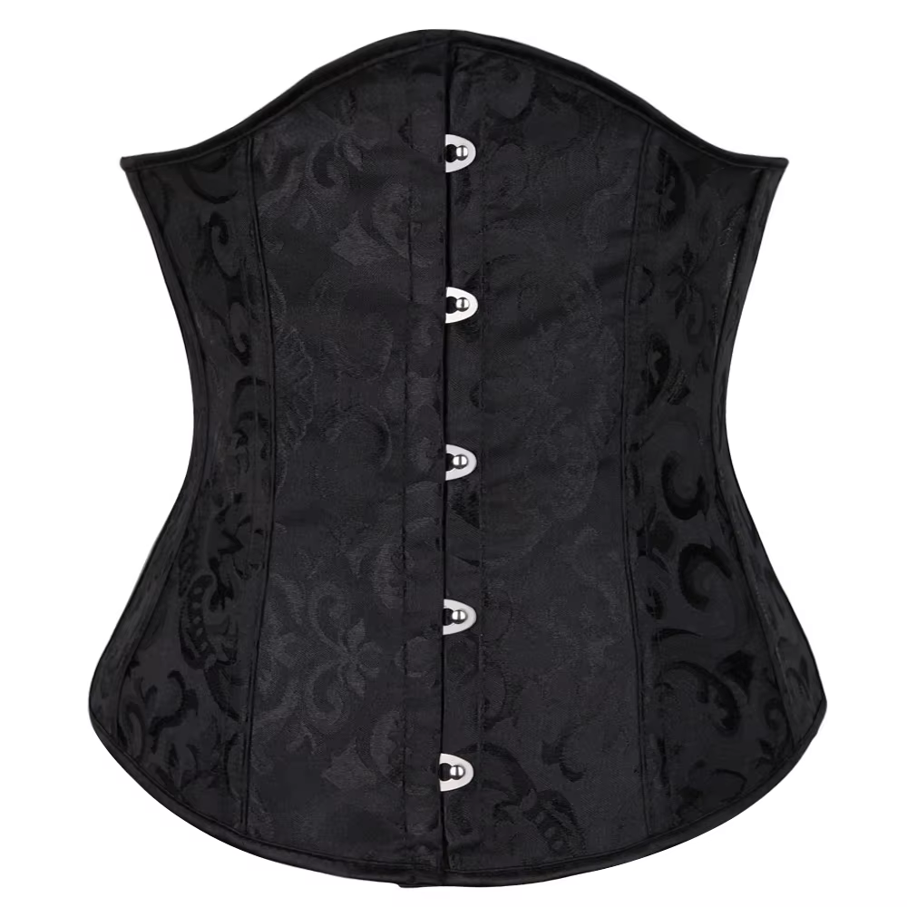 Corset sous le buste Floral Push Up désossé Bustier Gothique Korsett pour femmes avant Busk Gorset K