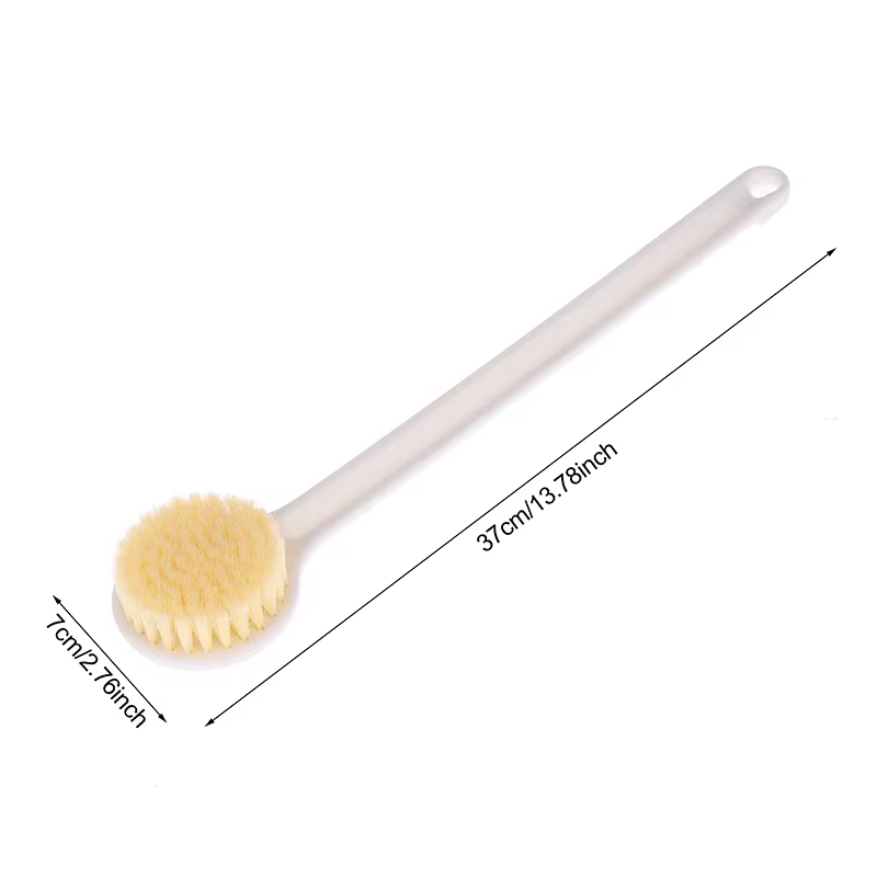 Brosse de douche à long manche pour le dos, poils doux, exfoliante pour le corps, pour la santé de l