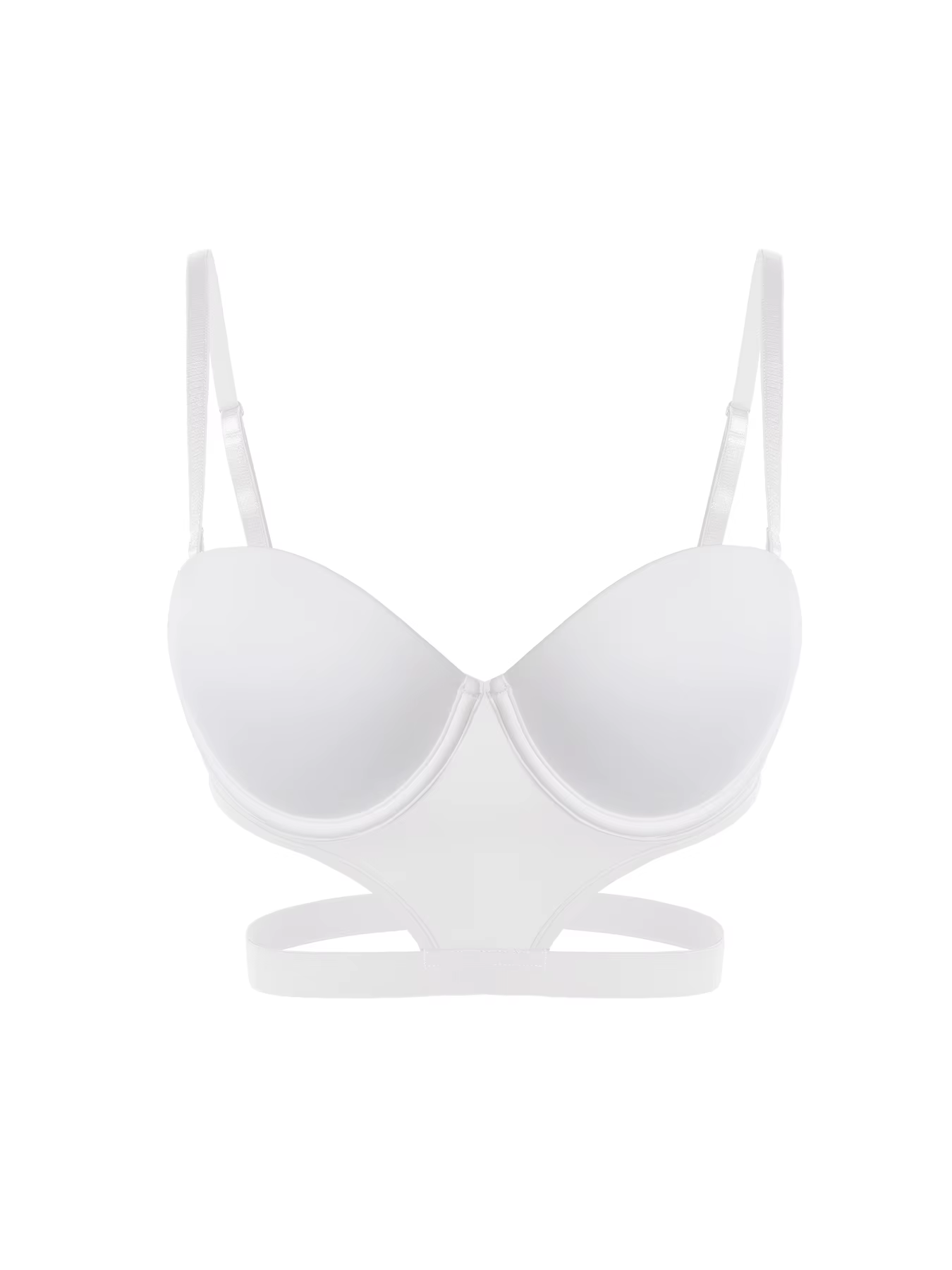 Soutien-gorge sexy élégant T-shirt underton beau dos demi-tasse taille lisse et exposée taille mince