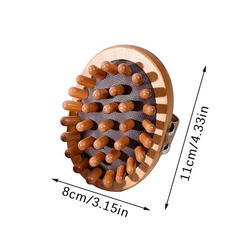 Brosse Anti-Cellulite pour le corps, huile essentielle apaisante en bois, coussin d'air pour Spa, pe