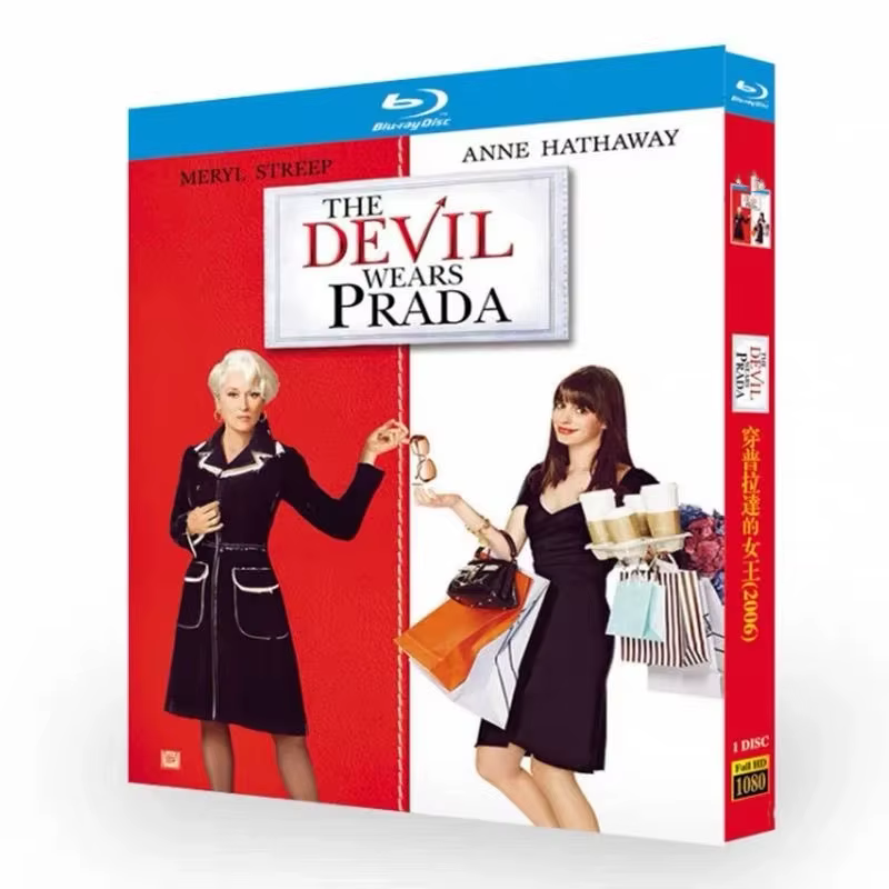 Le diable porte Prada, film comique de 2006, disque Blu-ray, boîte simple, DVD