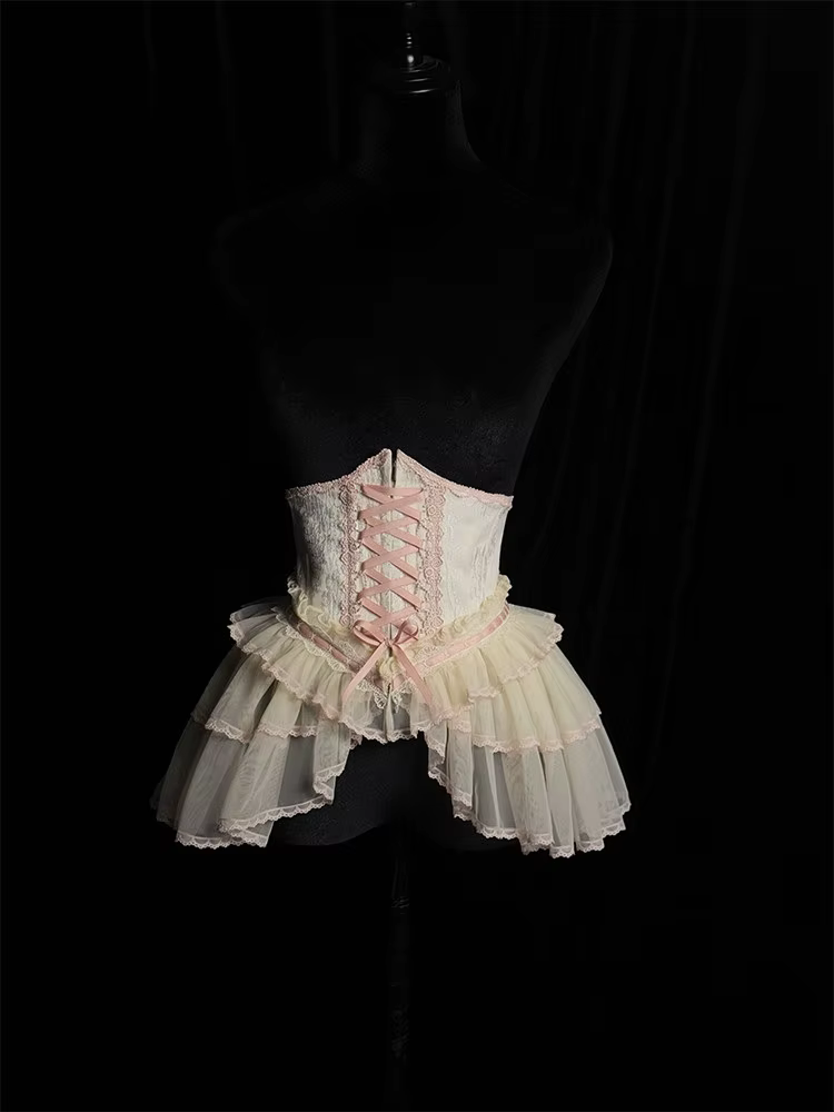 ~Cross~Gothic Princess Lolita Corset avec ourlet à plusieurs couches par Alice Girl PRE COMMANDE / 3