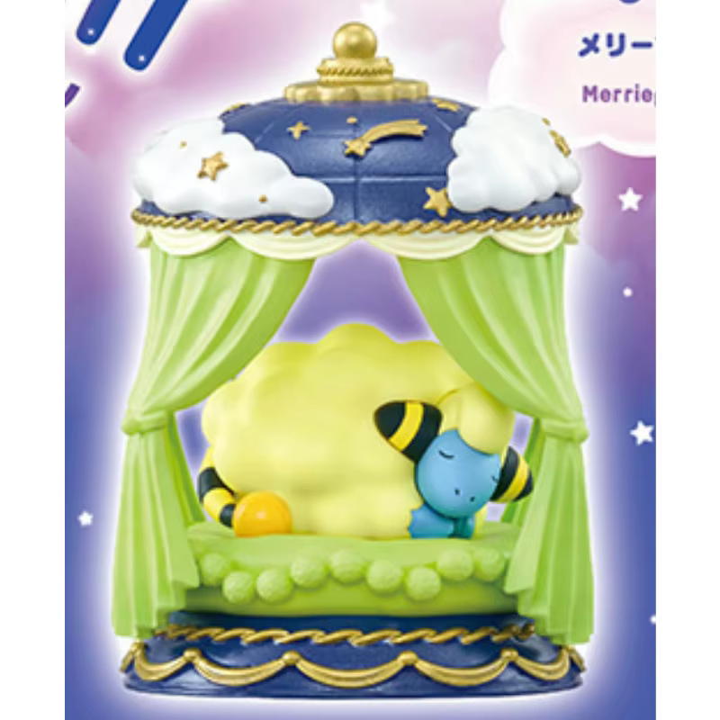 Figurine d'action originale Re-Ment PokéMon Nighty Night Series Pikachu Alolan Vulpix famille en Sto