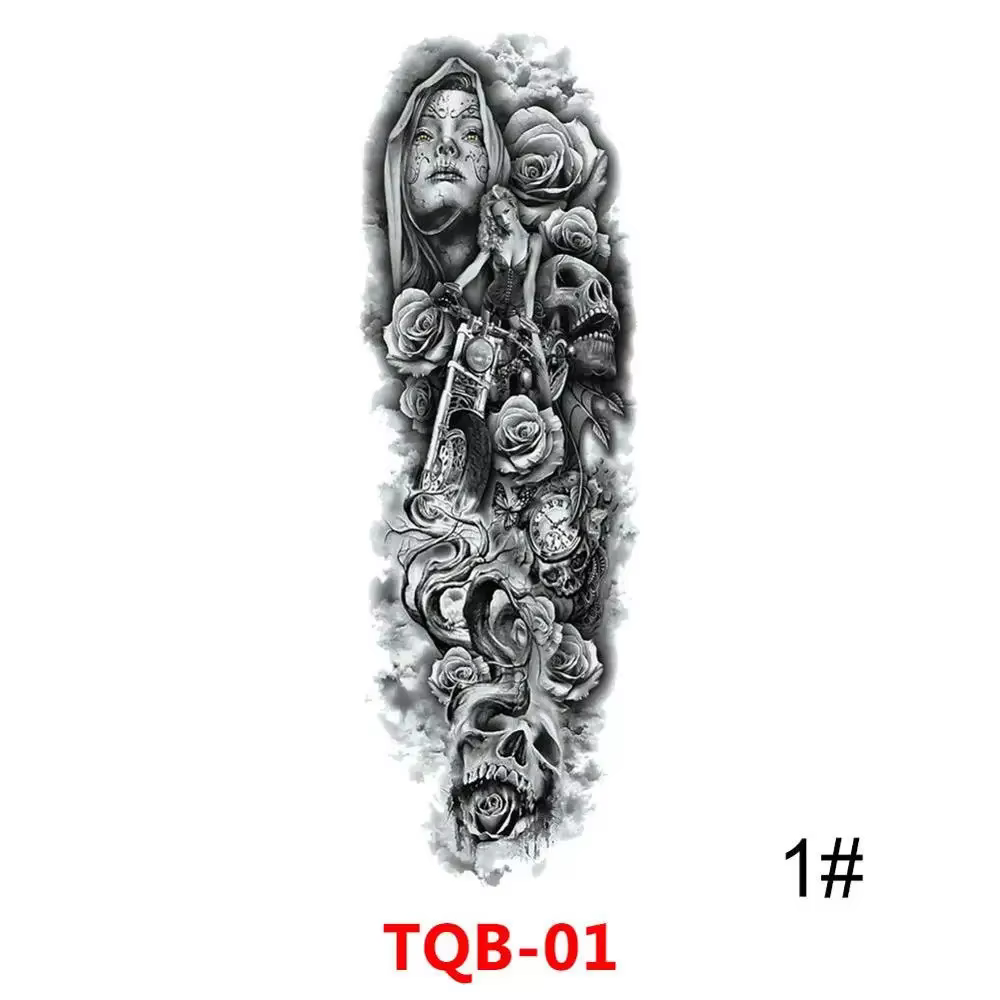 Tatouages temporaires imperméables pour femmes, peinture d'art corporel, bras, jambes, autocollant,
