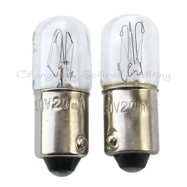 Ba9s-Ampoule l'inventaire, base de lampe, T10x28, A116, 130V, 20ma