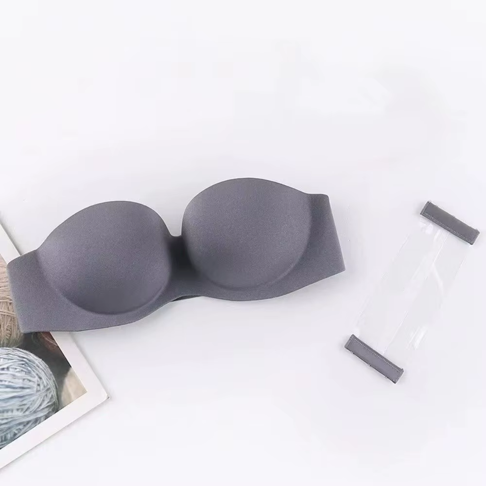 Soutien-gorge invisible sans bretelles à demi-bonnet avec bande d'extension pour femme, style bandea