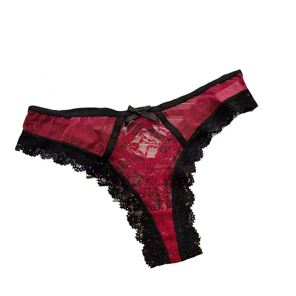 Culotte Patchwork en Maille Respirante avec Nministériels d Papillon Floral, String à Volants en Den
