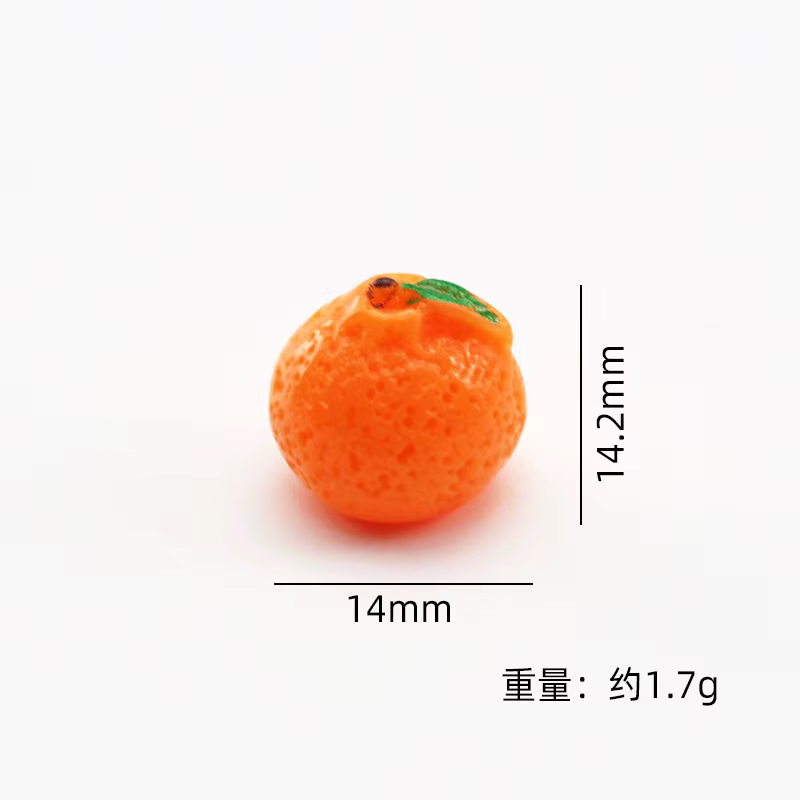 Lot de 5 miniatures réalistes d'orange et de mandarine, accessoires alimentaires DIY, décorations de