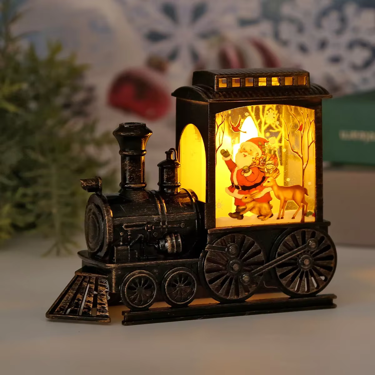 Veilleuses LED Vintage Portable Train lampe de nuit alimenté par batterie extérieur lanternes suspen