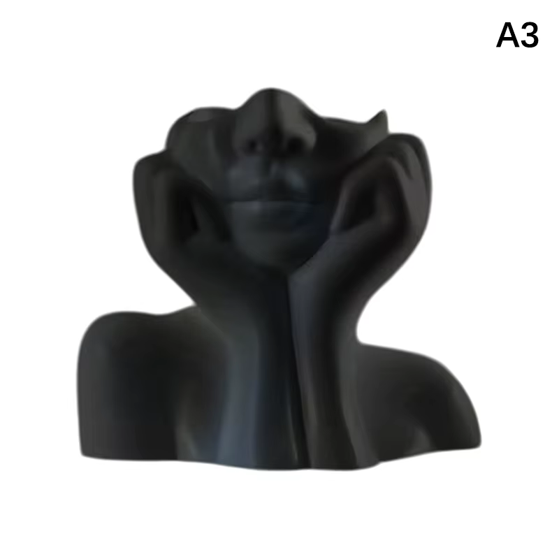 Vase d'art corporel humain créatif, porte-brosse et porte-stylo, organisateur de bureau multifonctio