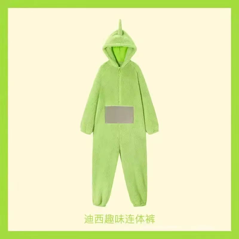 Teletubbies Cosplay pyjamas doux manches longues vêtements de nuit Dipsy Tinky Winky Po Lala maison 