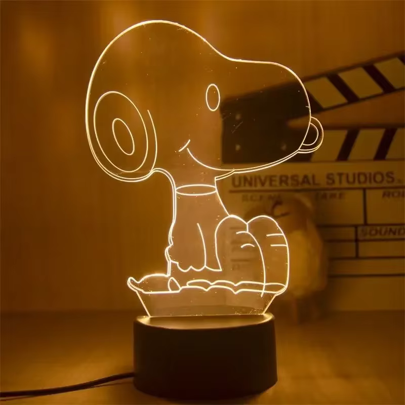 Snoopy chambre USB3D multicolore veilleuse mignon dessin animé dortoir enfants personnalité créative