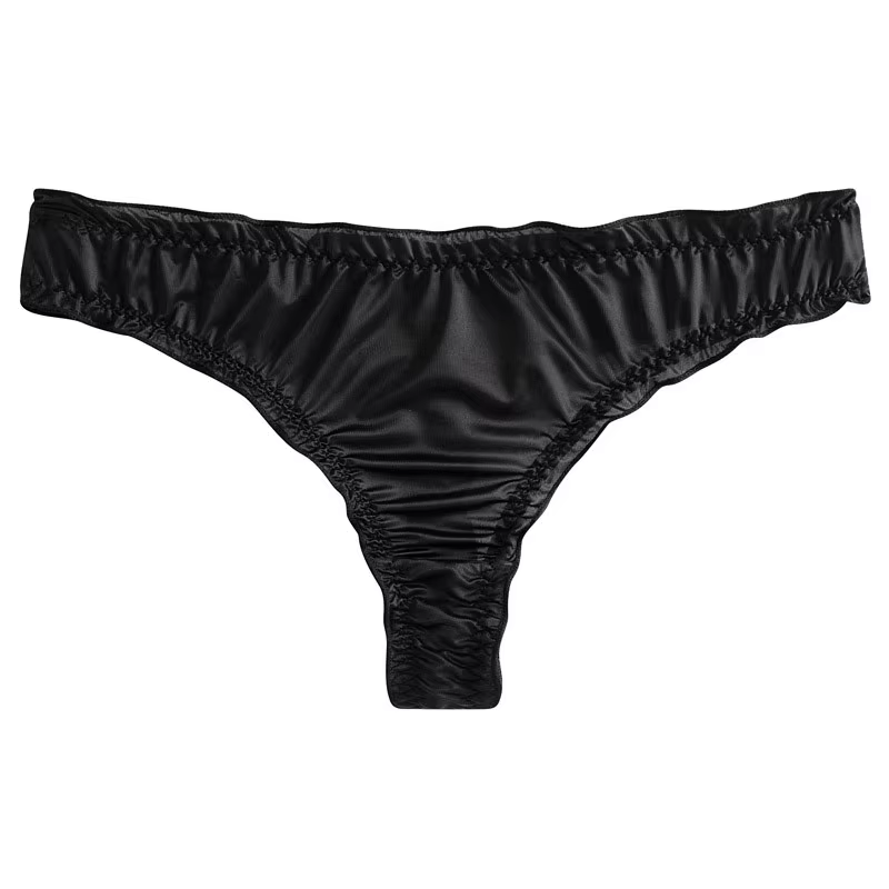 Culotte tanga sexy pour femmes, string séduisant, bord d'oreille en bois, tangas, string ultra fin, 