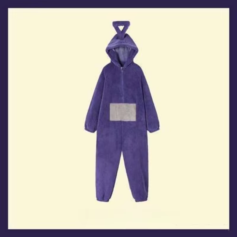 Combinaison de costume Teletubbies pour adulte, mignonne, Tinky Winky Po Laa Laa Dipsy, pyjama de co