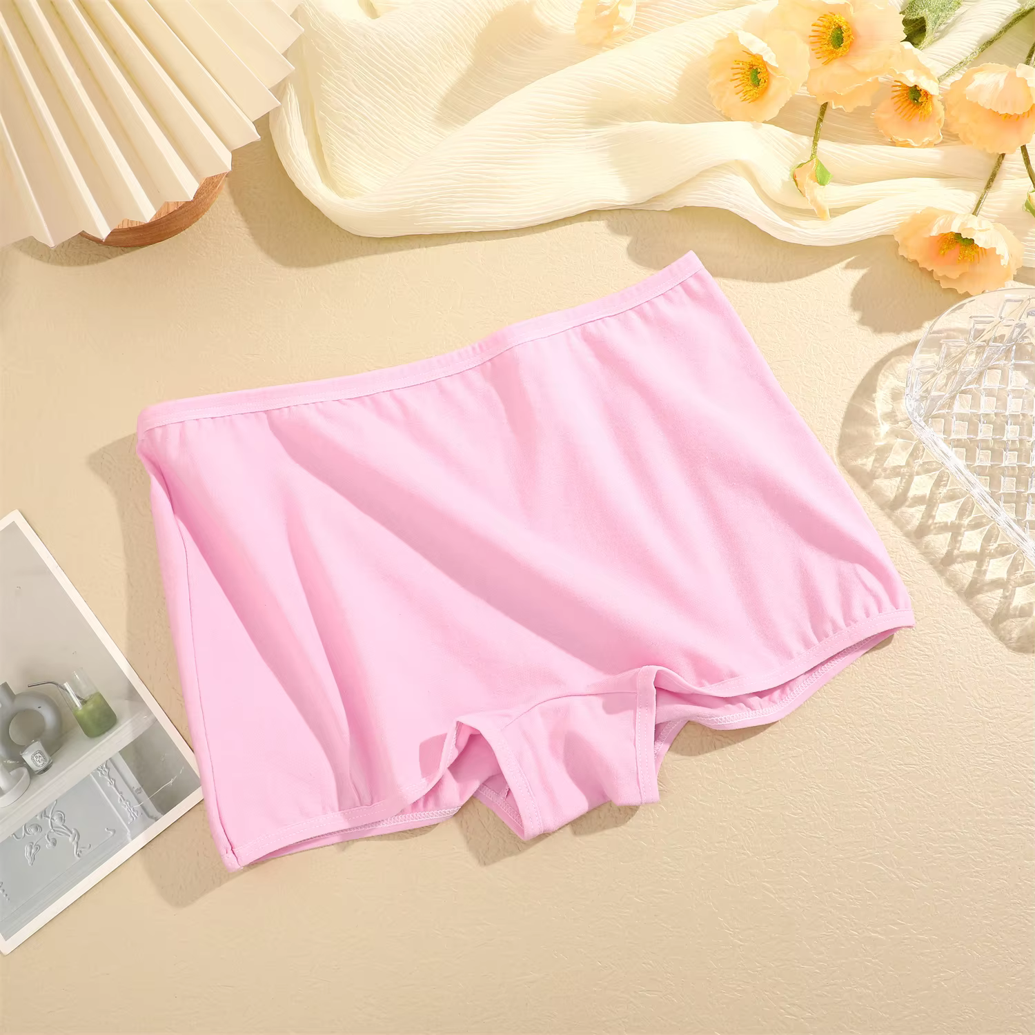 Femmes sans couture Mide Rise culottes sous-vêtements en coton femmes Boxer pantalon mode sans coutu