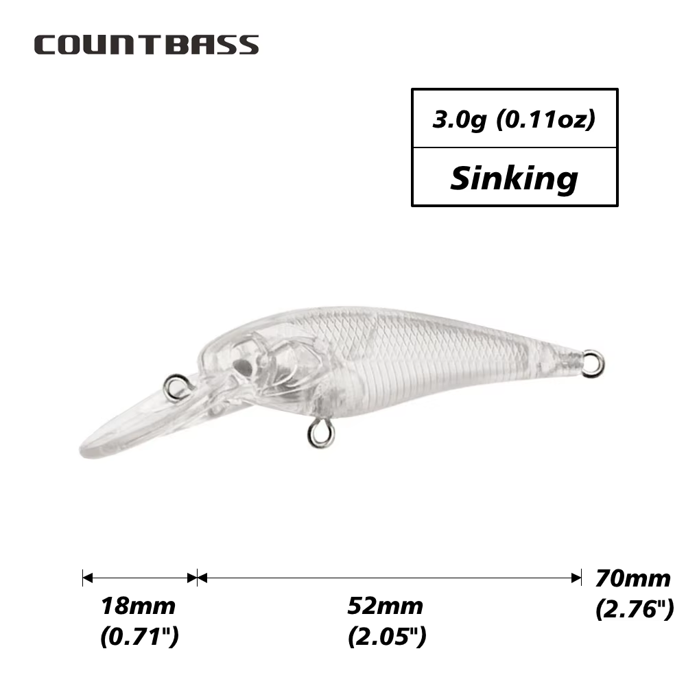 Countbass-Corps de Leurre Vierges, Appâts de Pêche Non Pehonneur, Plug, Shad, Wobblers, Minnow Coula