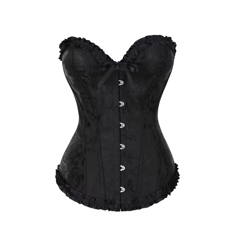 Corsets et Bustiers Sexy pour Femmes, Hauts en Dentelle Florale, Lingerie Gothique Vintage en Satin,