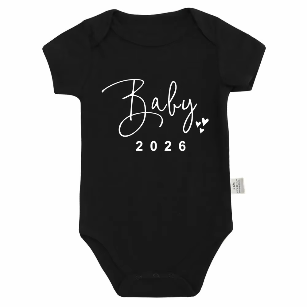 Combinaison Bébé 2026 pour Annonce de Grossesse, Barboteuse en Coton d'Été pour Nouveau-né Garçons e