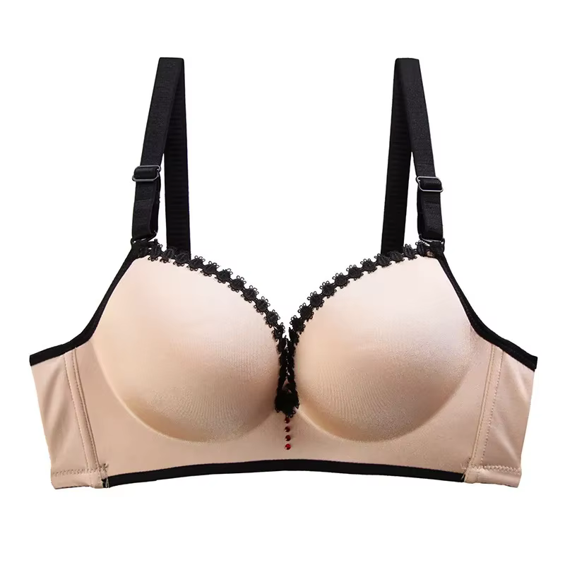 Ensemble soutien-gorge bandeau épaissi style Princesse Tang pour femme, sans armatures, ajustable, à