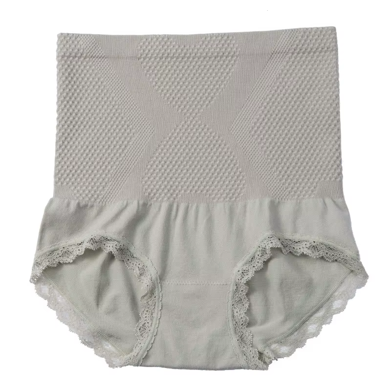 Culotte femme pantalon ventre Sexy taille haute sous-vêtements dentelle bord Jacquard filles hanche 