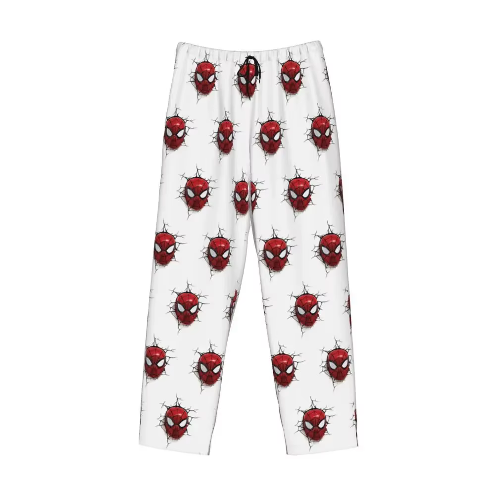 Dessin animé Spider-Man hommes pyjamas ceinture élastique araignée pantalon droit mode à la mode mai