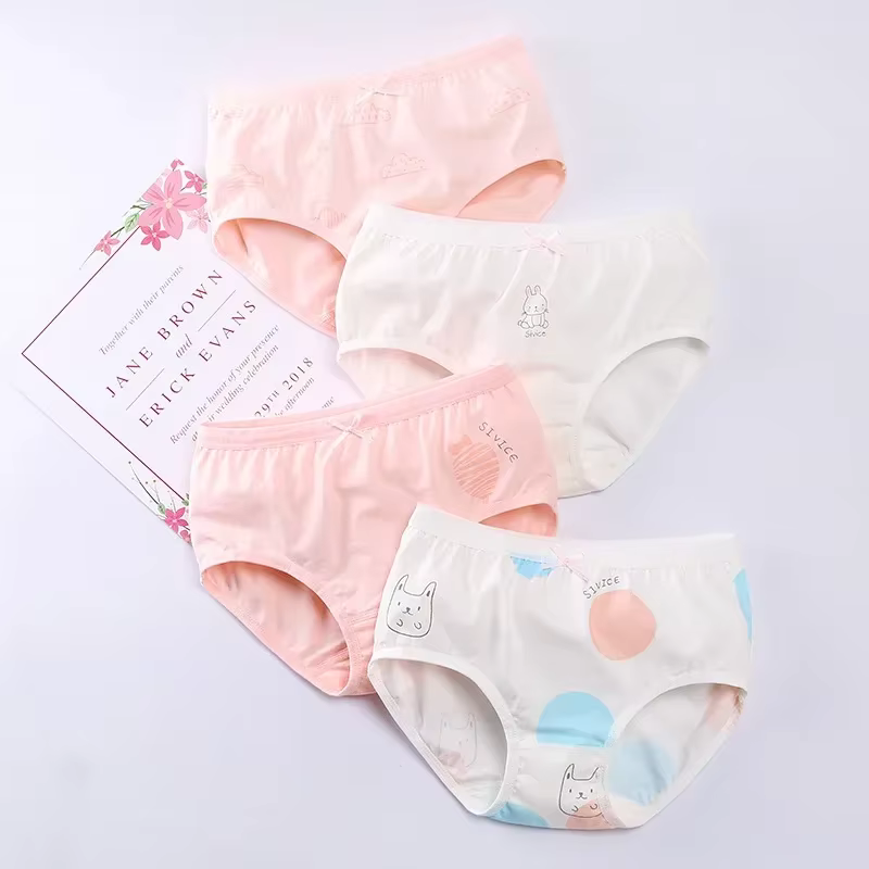 Culotte Anti-Adorable en Coton pour Fille de 3 à 8 Ans, Sous-vêtement Doux et Respirant pour Bébé, 4