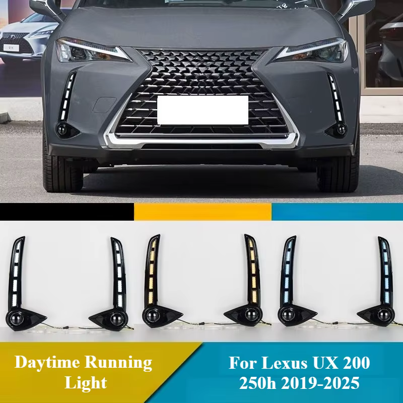 Pour Lexus UX 200 250h 2019-2025 Led feux de jour DRL pare-chocs avant antibrouillard clignotant dyn