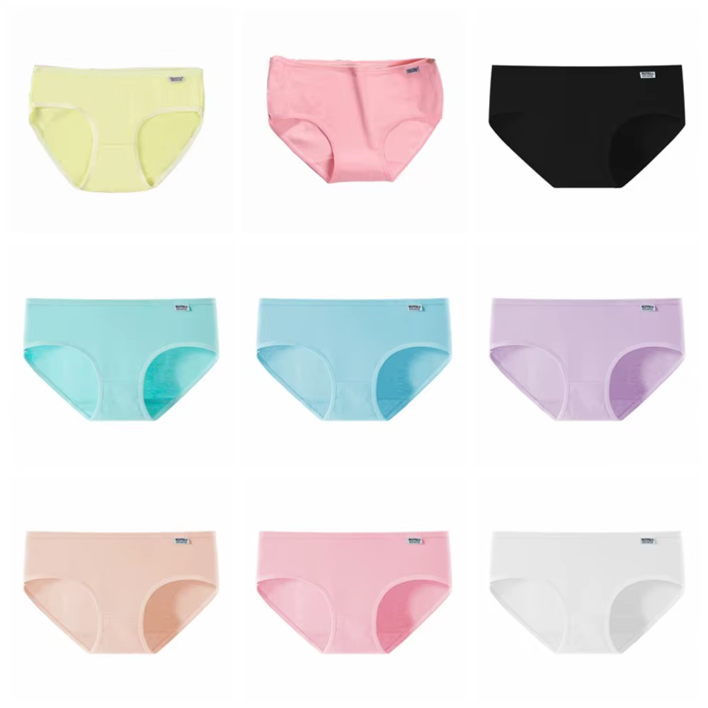 6 pièces à la mode couleur bonbon Simple culottes caleçons Lingerie sous-vêtements femmes respirant 