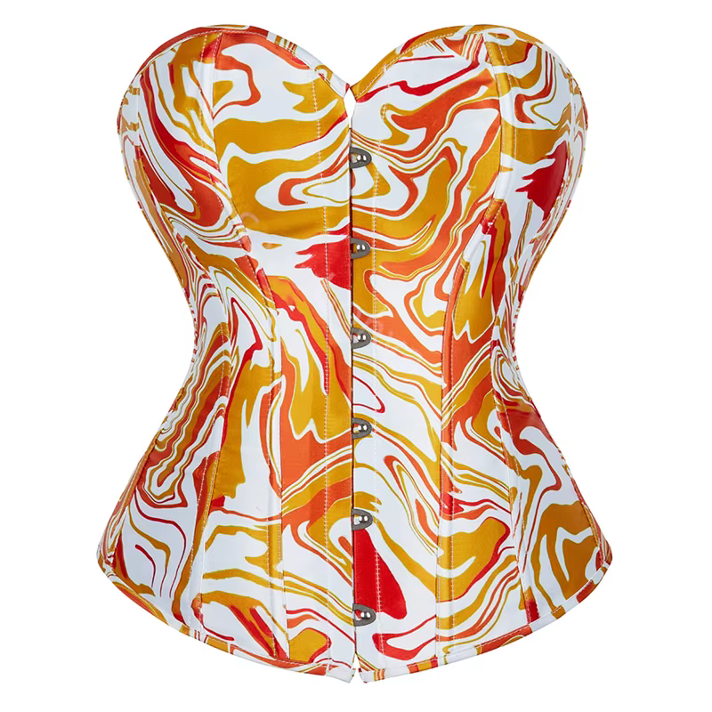 Bustier sexy imprimé zèbre graffiti pour femmes, corset, lingerie assortie, vintage, grande taille, 