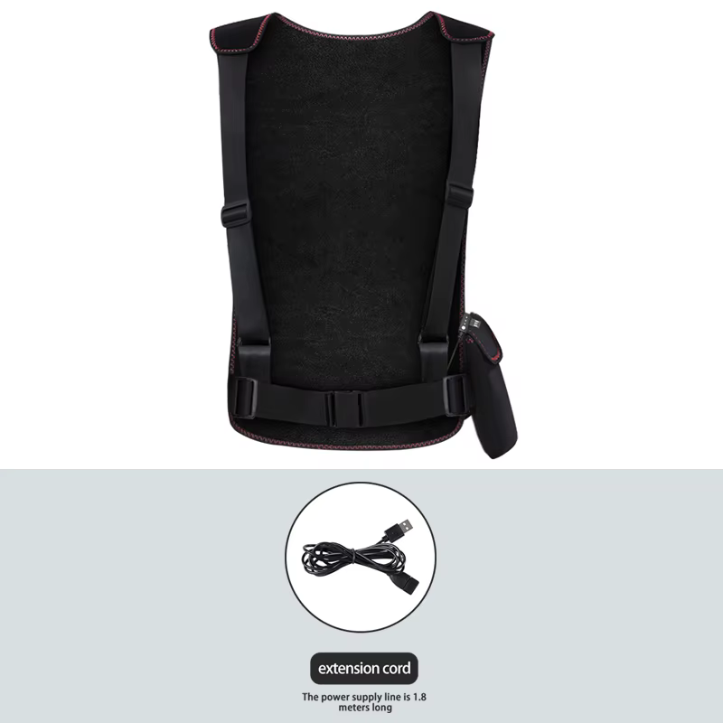 Gilet chauffant électrique enveloppant pour le dos – Chaleur intégrale pour l'hiver – Soulagement de