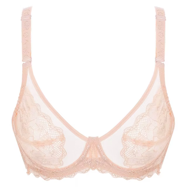 Soutien-gorge transparent pour femmes, sous-vêtements en dentelle ultra fine