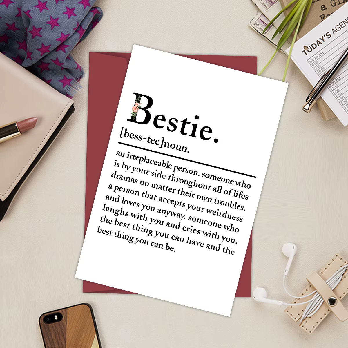 Carte d'anniversaire amusante pour meilleur ami, carte de définition Best, carte de vœux BFF, cartes