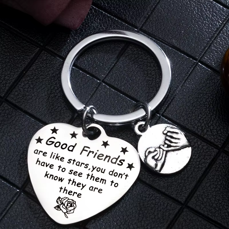Porte-clés pendentif cadeaux d'amitié mignons, bons amis sont comme des étoiles, porte-clés d'amitié