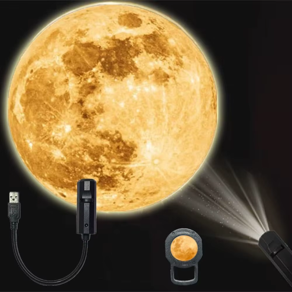 Lampe Ciel Étoilé 2026, Projecteur Galaxie USB, Projection Plafond Lune Terre, Lumière d'Ambiance, V