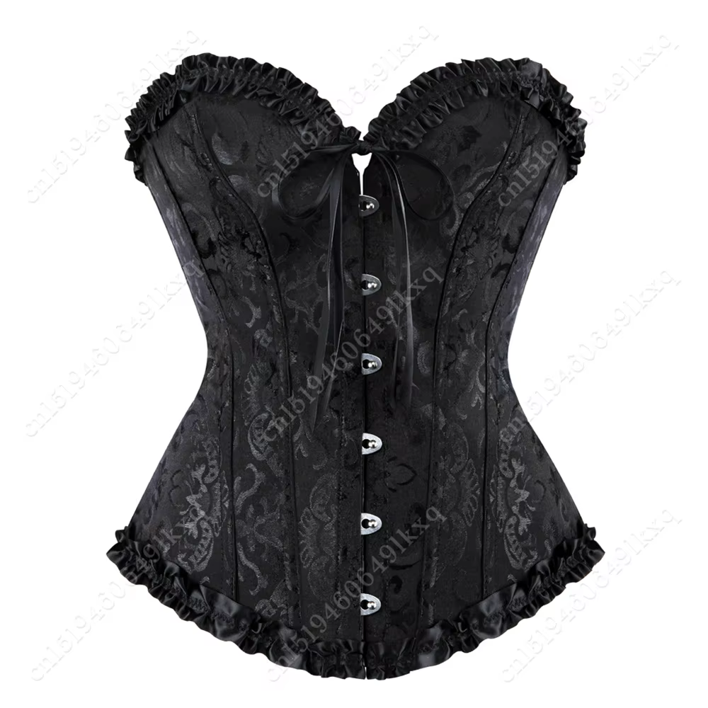Bustier sexy à lacets pour femmes, corset floral, lingerie jaune et dorée