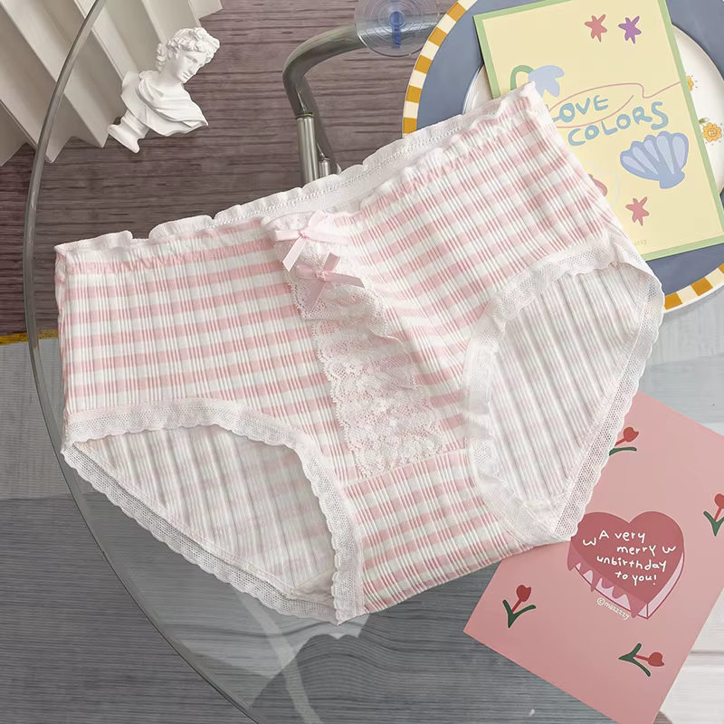 Culottes en coton pour femmes, slips doux et respirants, taille moyenne, sous-vêtements pour filles,