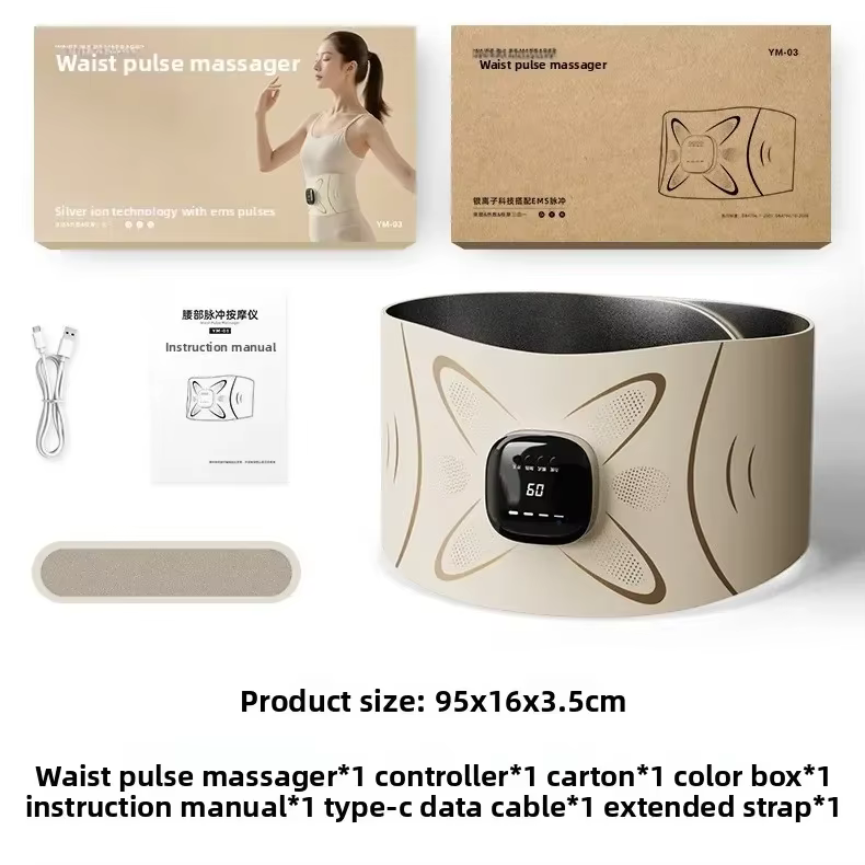 Masseur électrique lombaire sans fil pour le corps : ventre, taille, bras, jambes, fessiers – Machin