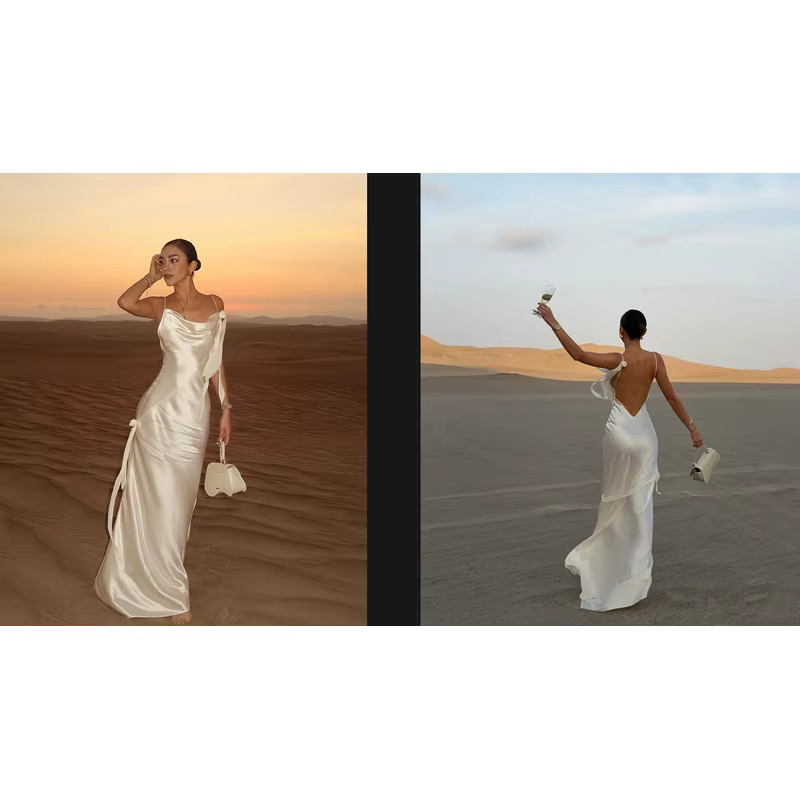 Robe élégante dos nu à fleurs 3d pour femmes, moulante, col pivotant, sans manches, écharpe blanche,