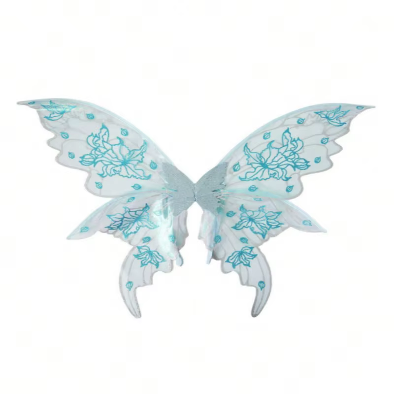 1 pièce Nouveauté 2025 Ailes de papillon bicolores, Ailes de fée transparentes brillantes pour adult