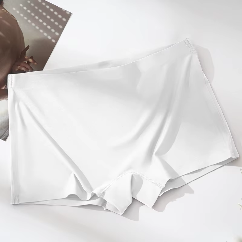 Boxer en soie pour femmes, culotte solide, Lingerie féminine, sous-vêtements doux pour dames, pantal