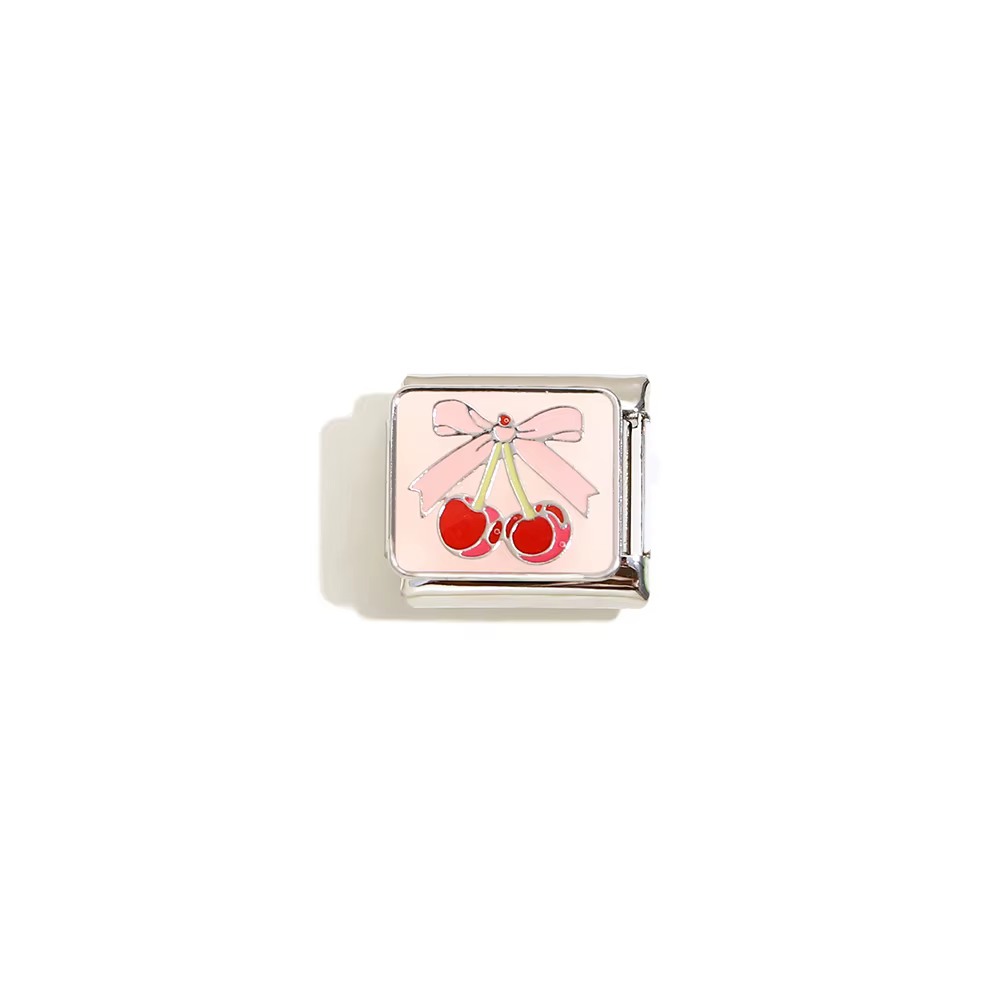 Pendentifs Charme Fruits Mignons Fraise Cerise E.B.belle Drop Oil Plaqué Or 18K Acier Inoxydable Car
