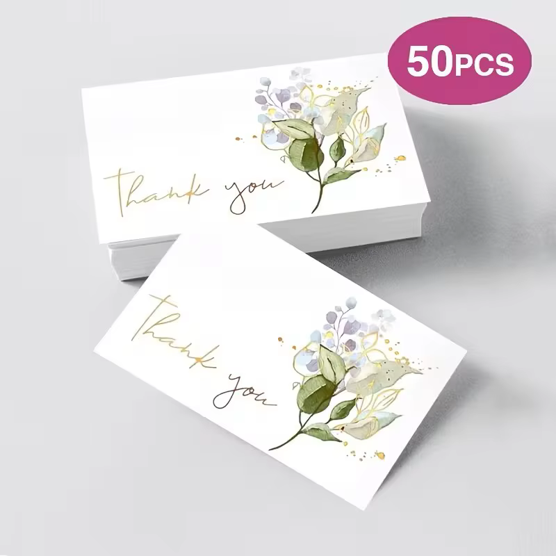 Carte de remerciement minimaliste pour petites entreprises, cartes de vœux vierges pour votre soutie