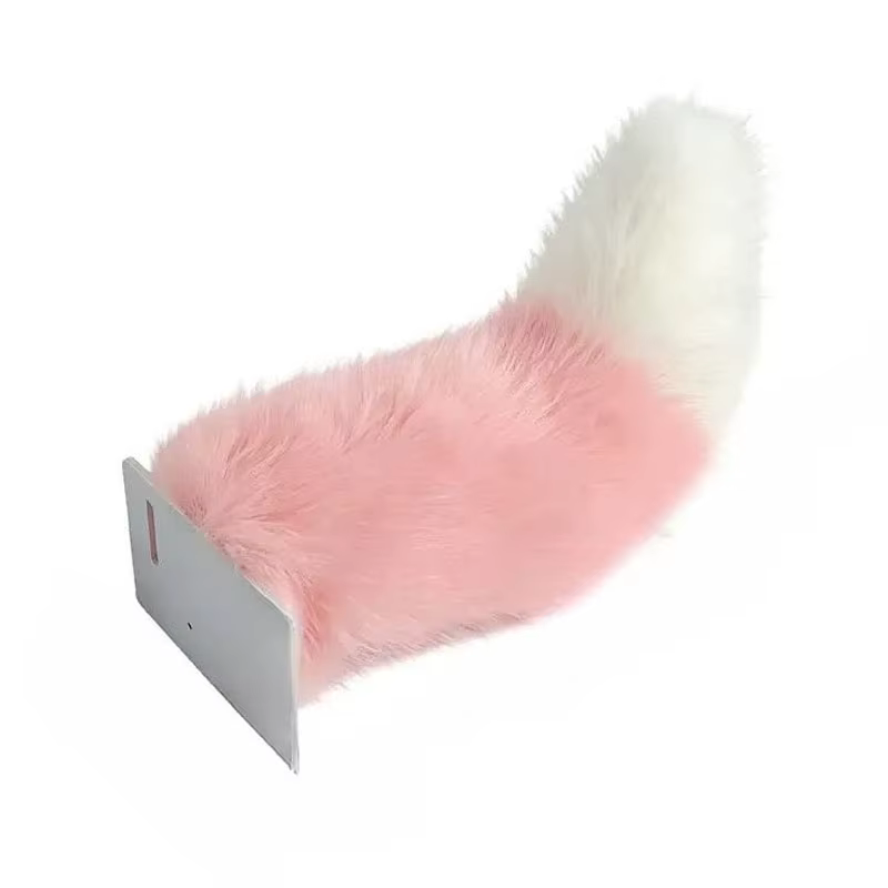 Queue de renard électrique animée pour voiture, peluche douce et mobile, accessoire télécommandé pou
