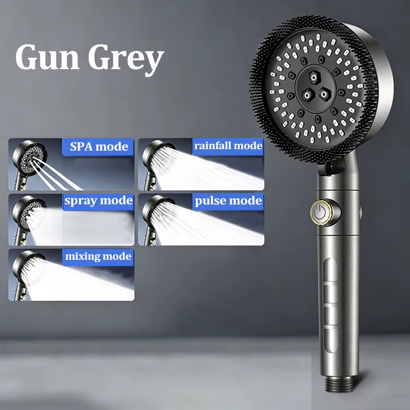 Nouvel ensemble de pommeau de douche filtrant SPA à haute pression avec fonction turbo-massage, pulv
