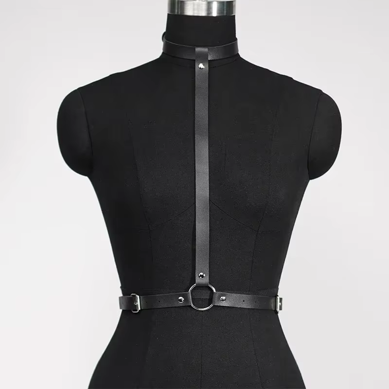 Harnais gothique en cuir PU BDSM, jarretelles de fesses, ensemble de Lingerie Sexy pour femmes, harn